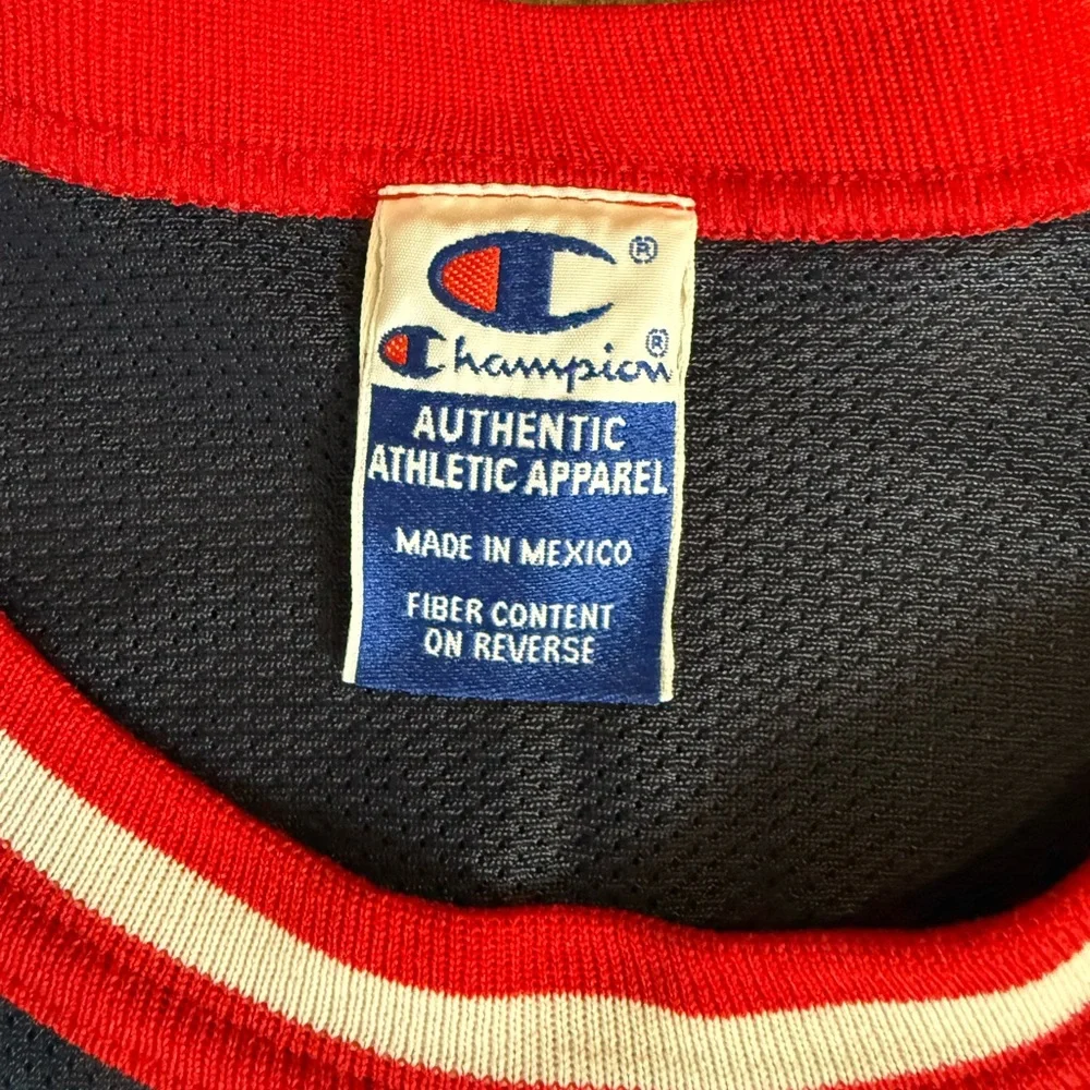 Champion Navy Blue Vintage Houston Rockets #33 Jersey Pippen 48 - Picture 5 of 6